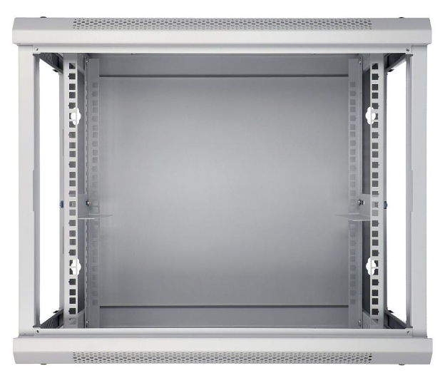 Extralink Szafka wisząca rack 9U 600x450 szara szklane drzwi EX.8574 - 489290 - zdjęcie 3